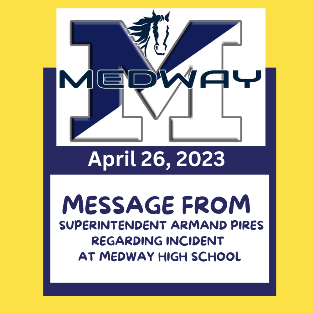 Message from Superintendent Armand Pires