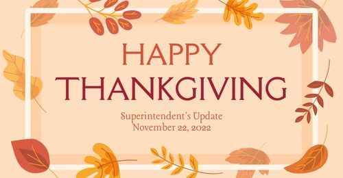 Superintendent's Update dated 11/22/22