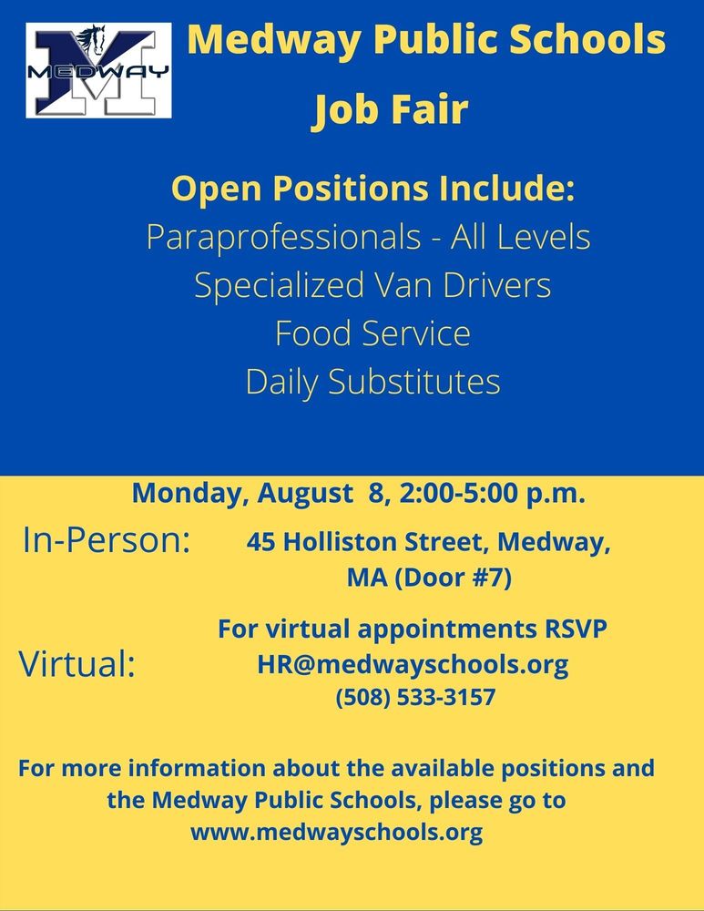 Flyer to highlight job fair on August 8