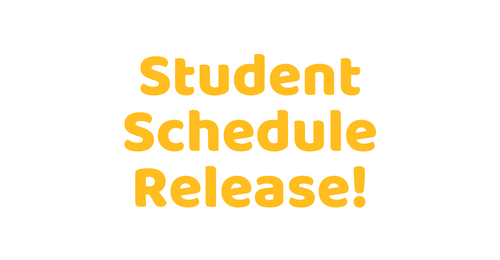 student schedule relesase for mcgovern
