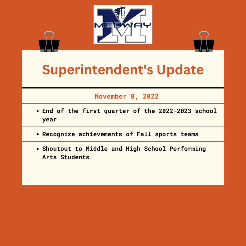 Superintendent's Update - November 8, 2022