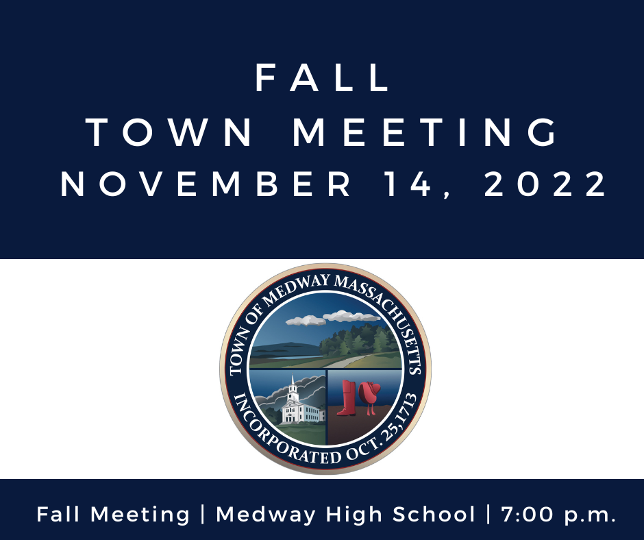fall town meeting - November 14 at 7:00 p.m.